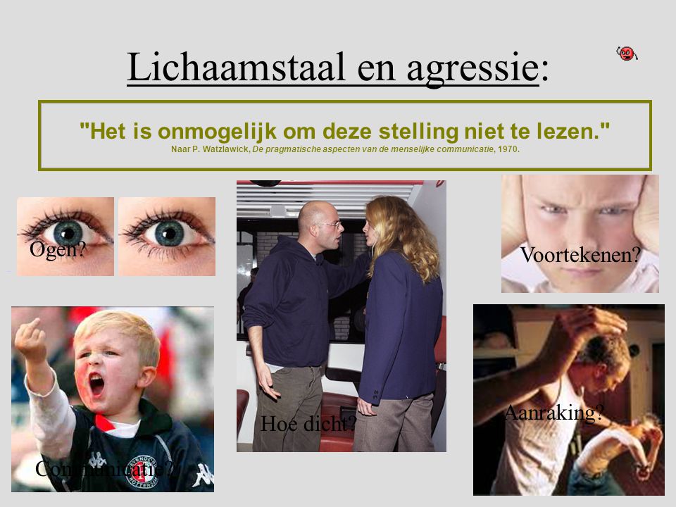Lichaamstaal en agressie: