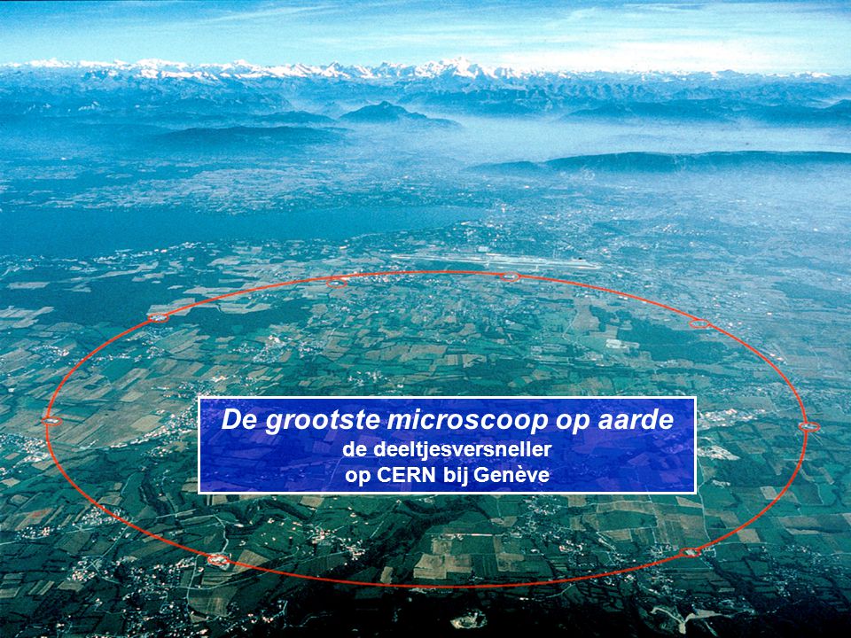 De grootste microscoop op aarde de deeltjesversneller op CERN bij Genève