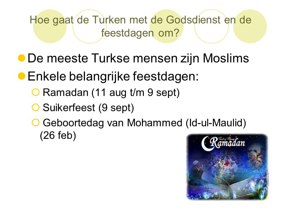 Hoe gaat de Turken met de Godsdienst en de feestdagen om