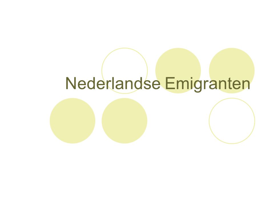 Nederlandse Emigranten