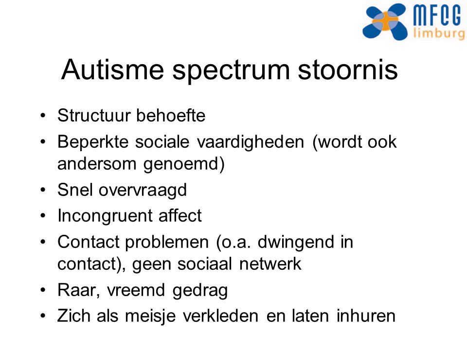Autisme spectrum stoornis