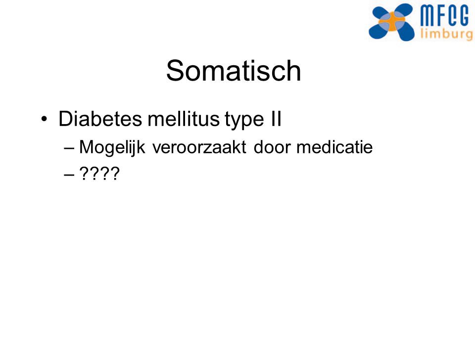 Somatisch Diabetes mellitus type II