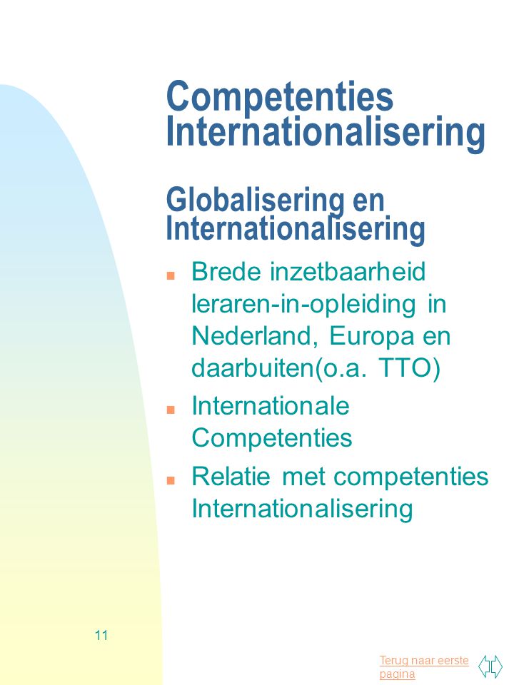 Competenties Internationalisering Globalisering en Internationalisering