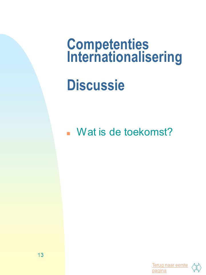 Competenties Internationalisering Discussie