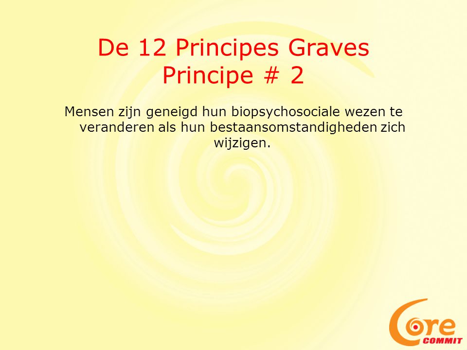 De 12 Principes Graves Principe # 2