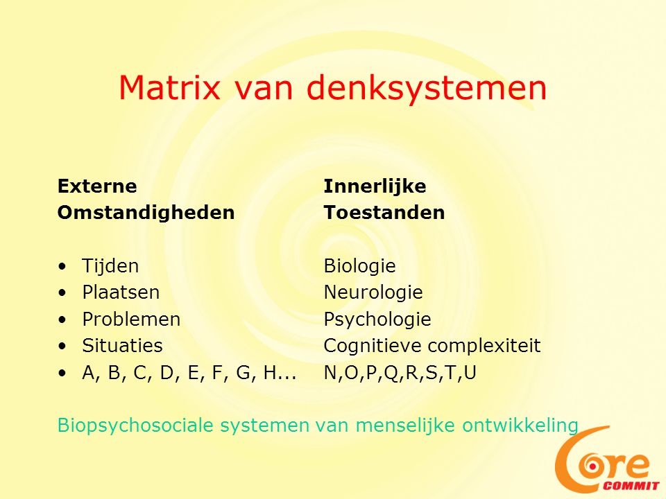Matrix van denksystemen