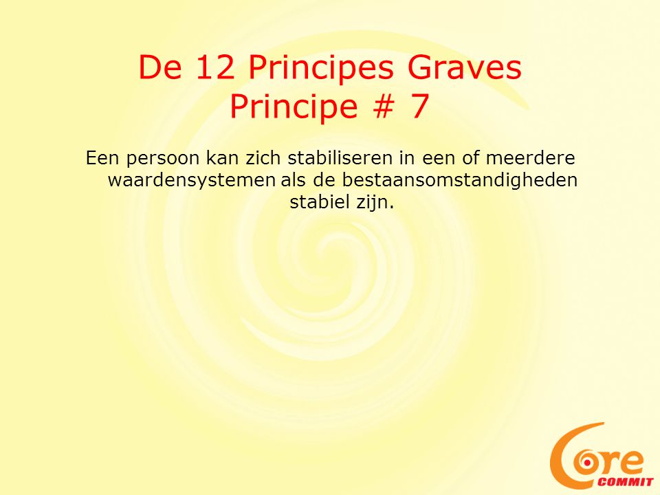 De 12 Principes Graves Principe # 7