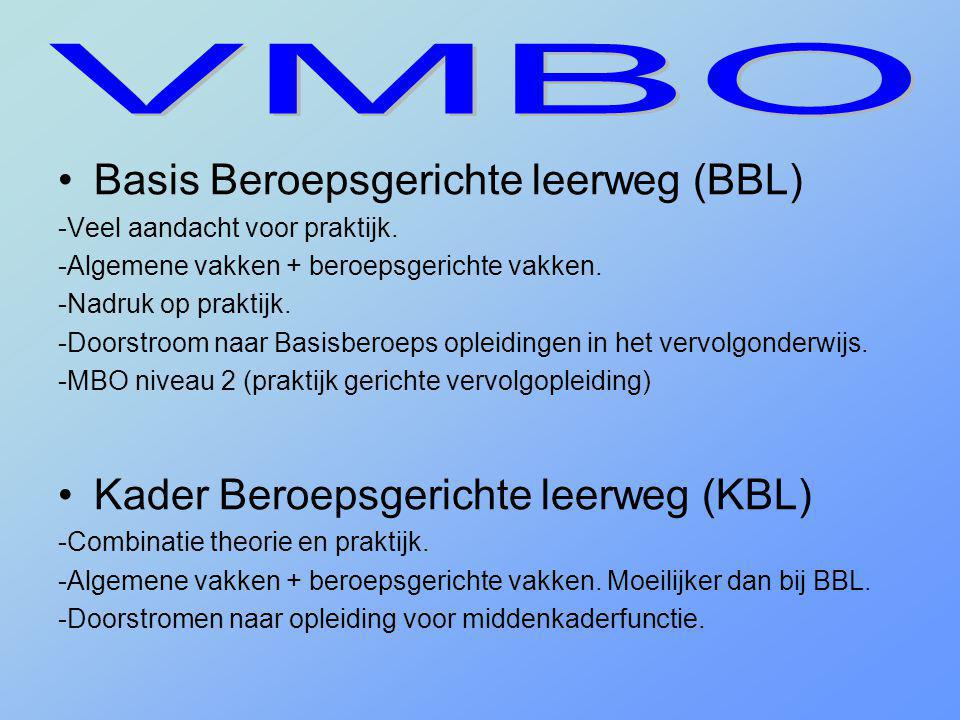 VMBO Basis Beroepsgerichte leerweg (BBL)