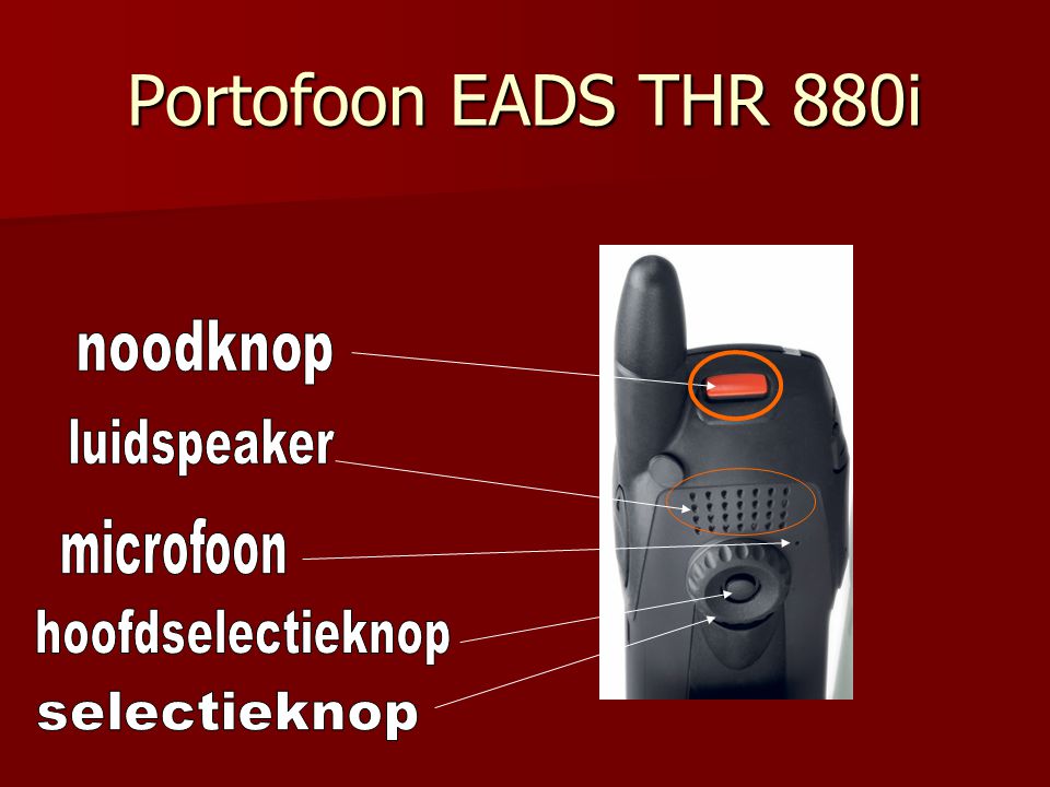 Portofoon EADS THR 880i noodknop luidspeaker microfoon