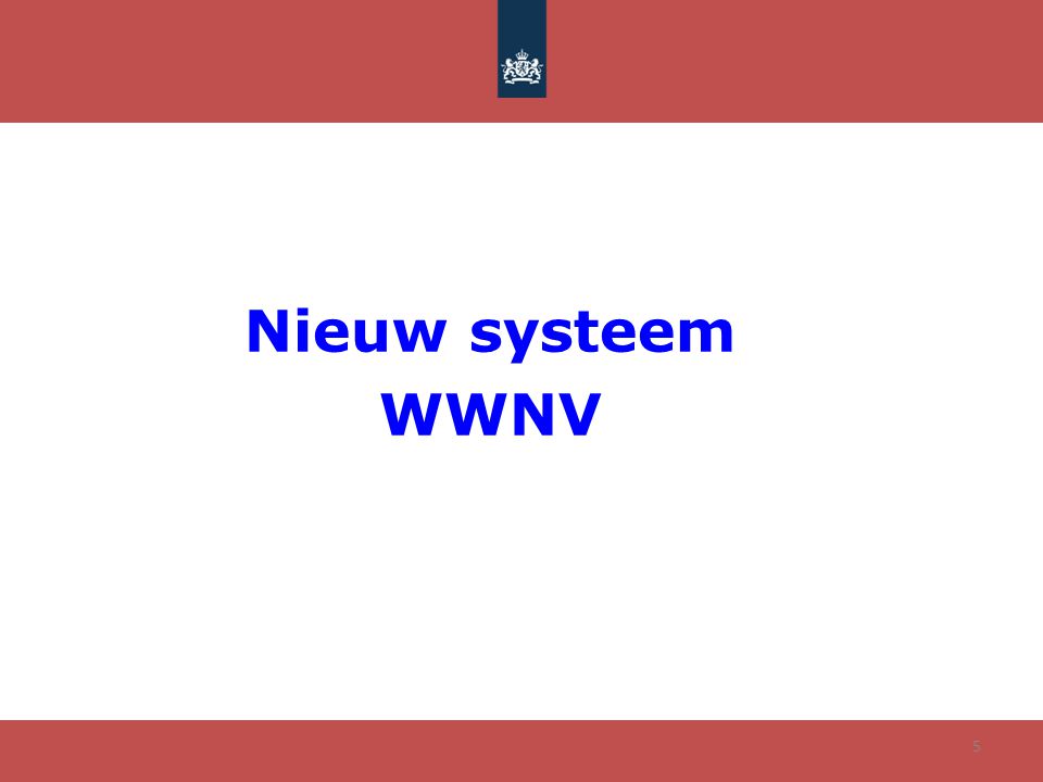 Nieuw systeem WWNV