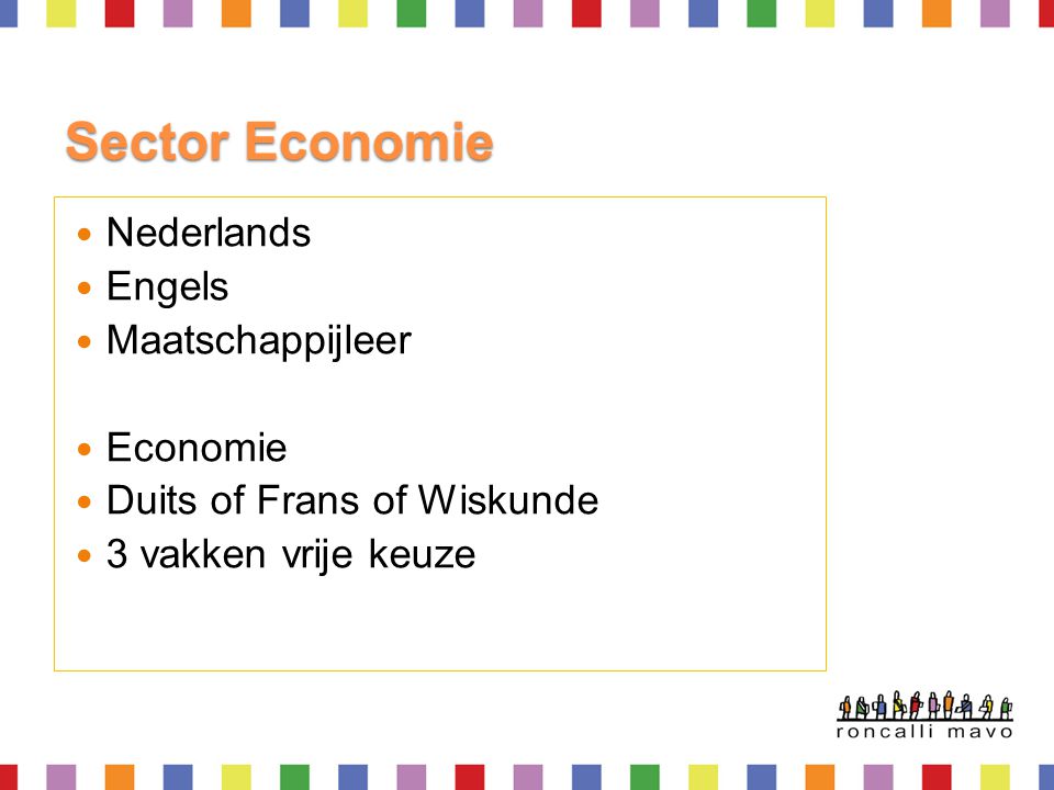 Sector Economie Nederlands Engels Maatschappijleer Economie