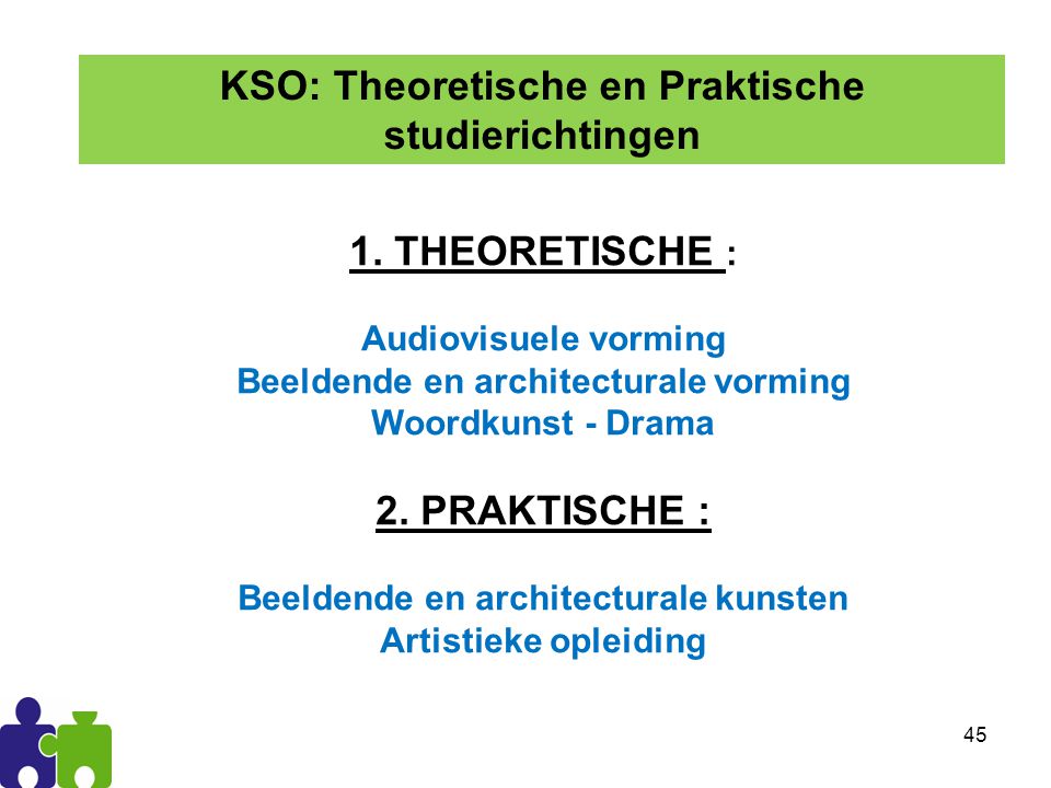 KSO: Theoretische en Praktische studierichtingen