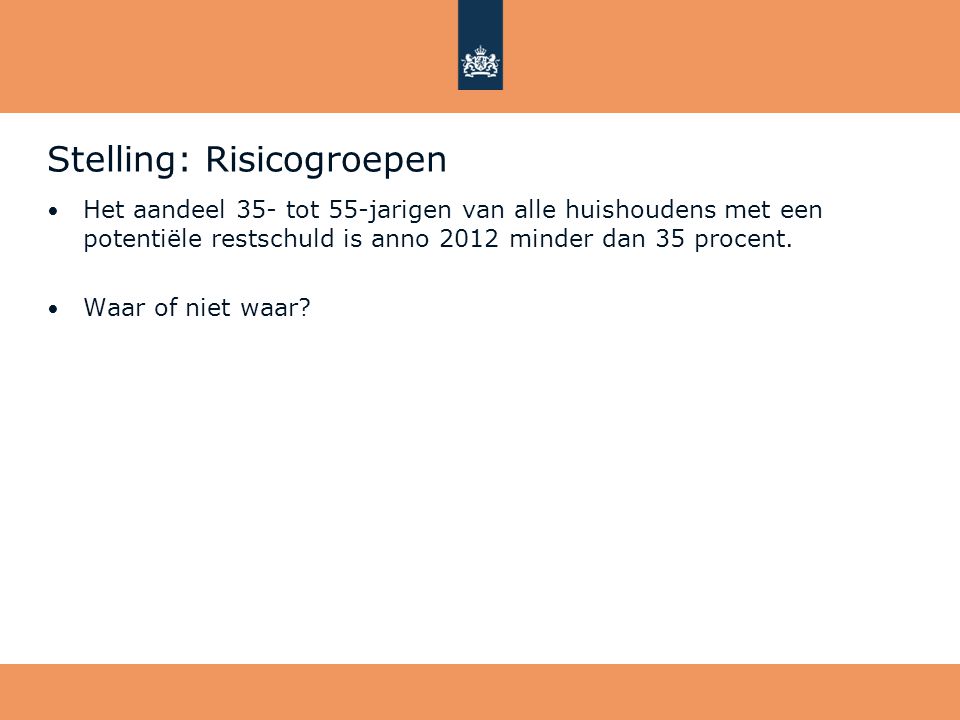 Stelling: Risicogroepen