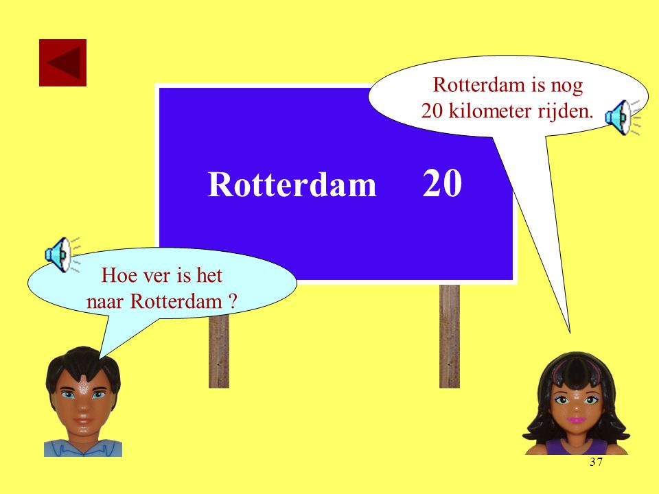 Rotterdam 20 Rotterdam is nog 20 kilometer rijden. Hoe ver is het