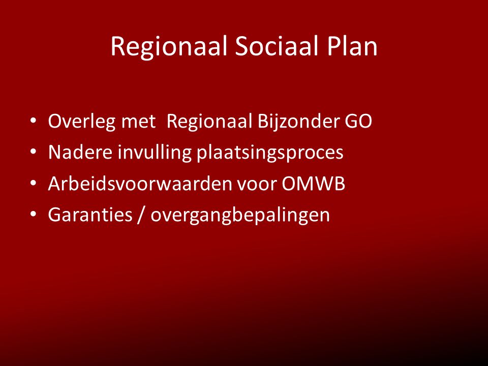 Regionaal Sociaal Plan