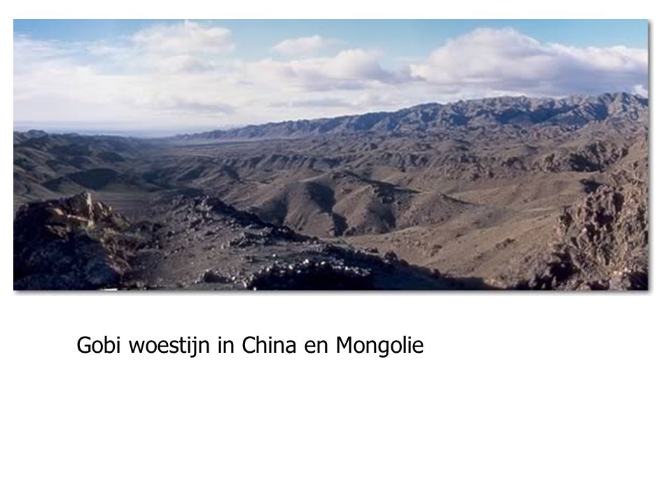 Gobi woestijn in China en Mongolie