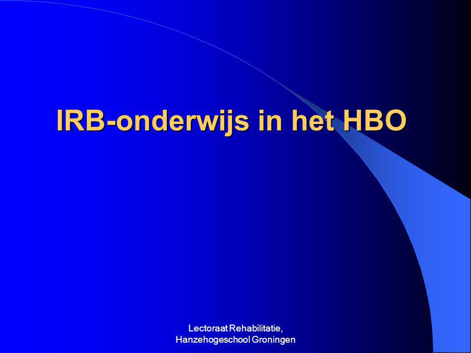 IRB-onderwijs in het HBO