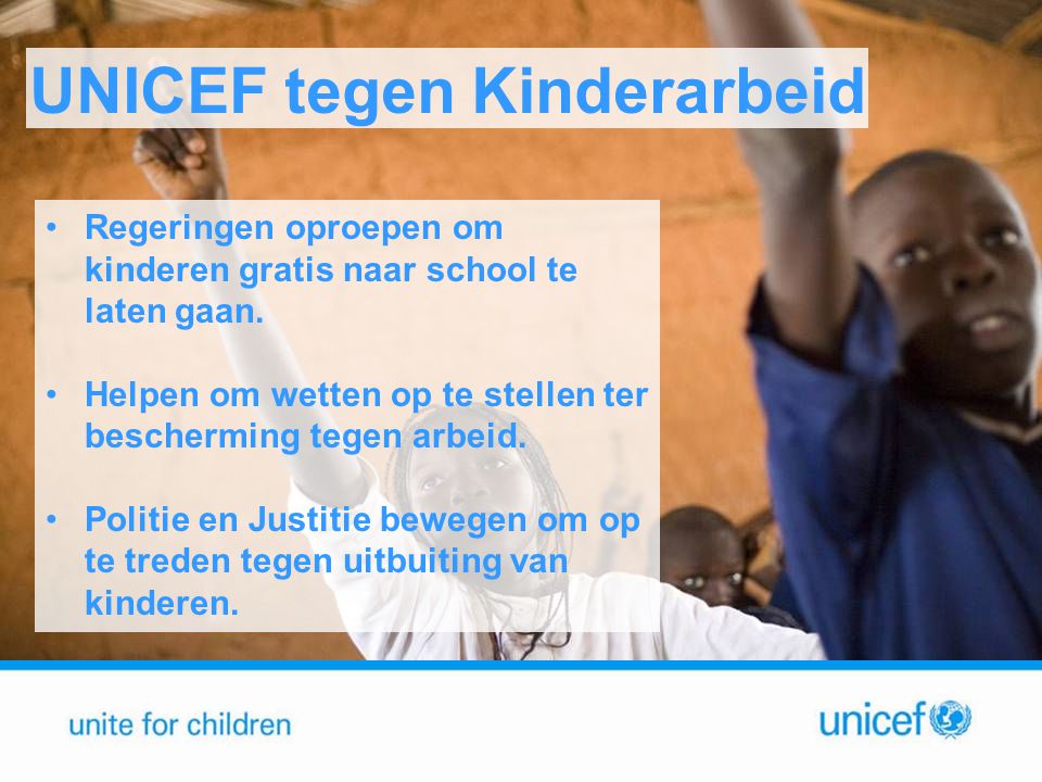 UNICEF tegen Kinderarbeid