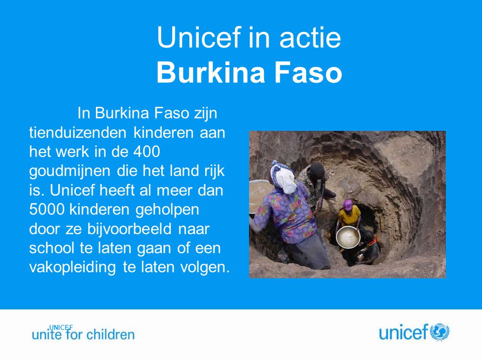 Unicef in actie Burkina Faso
