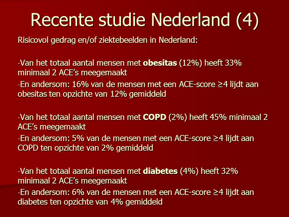 Recente studie Nederland (4)