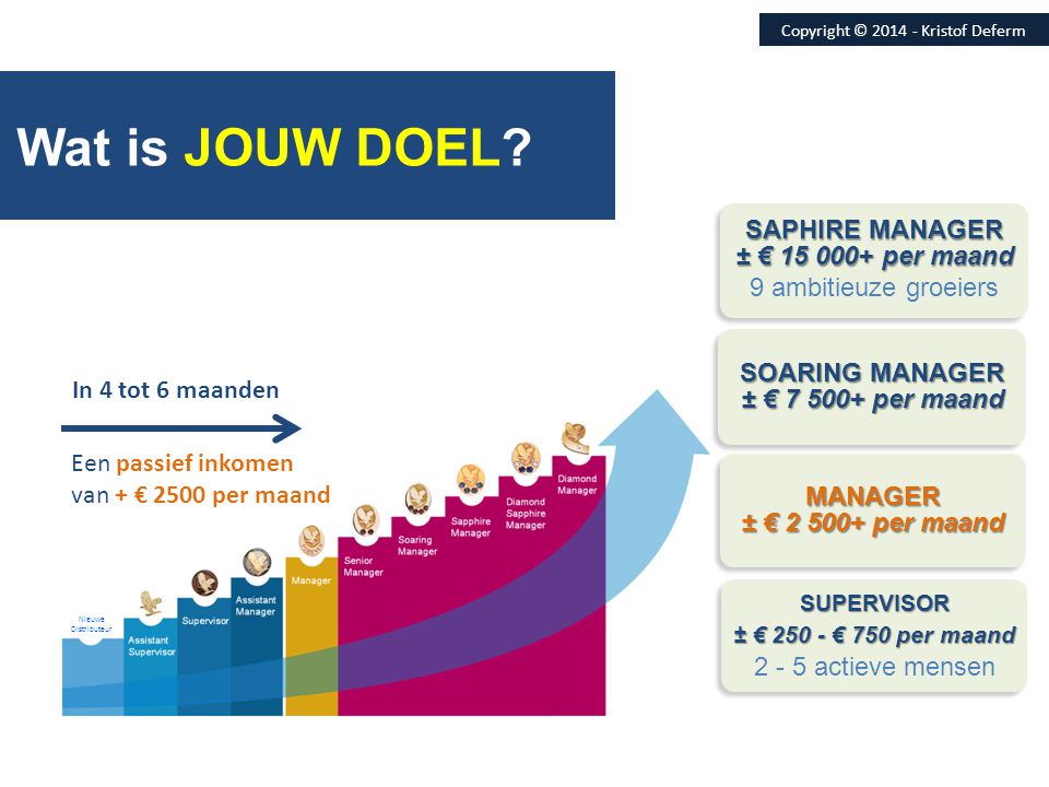 Wat is JOUW DOEL SAPHIRE MANAGER ± € per maand