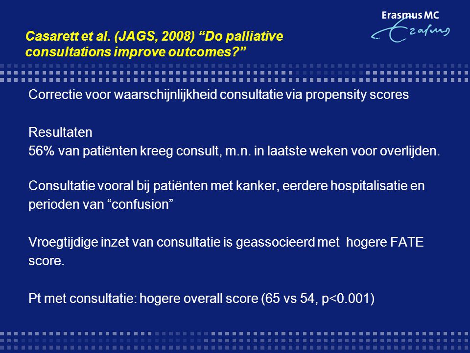 Casarett et al. (JAGS, 2008) Do palliative