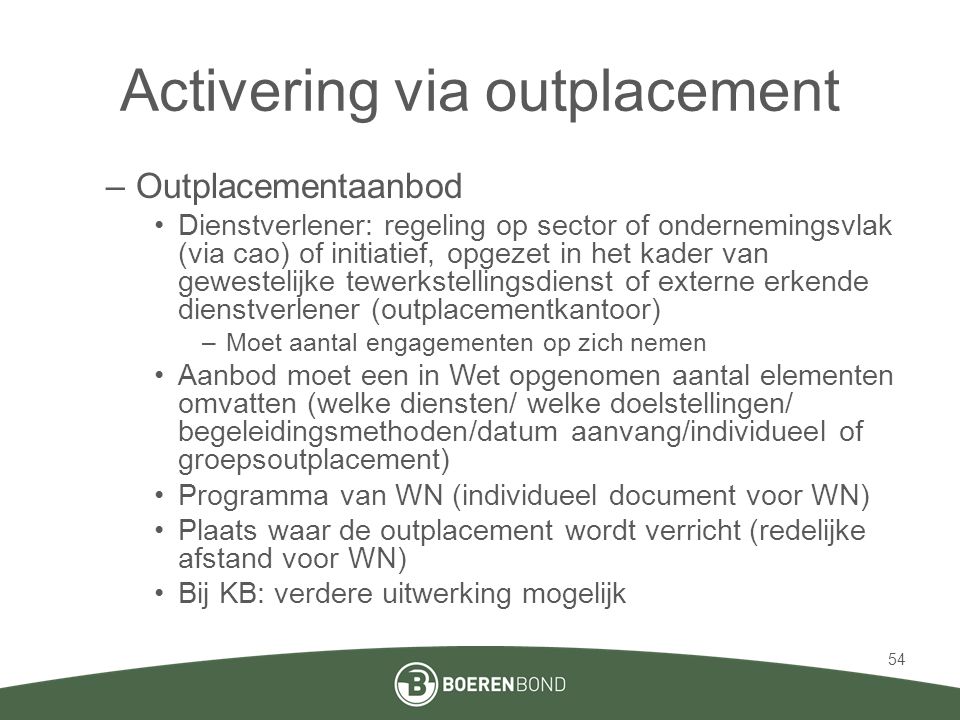 Activering via outplacement