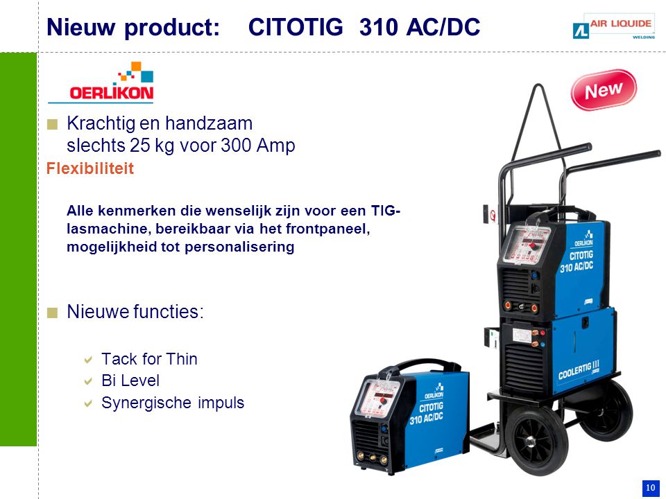 Nieuw product: CITOTIG 310 AC/DC