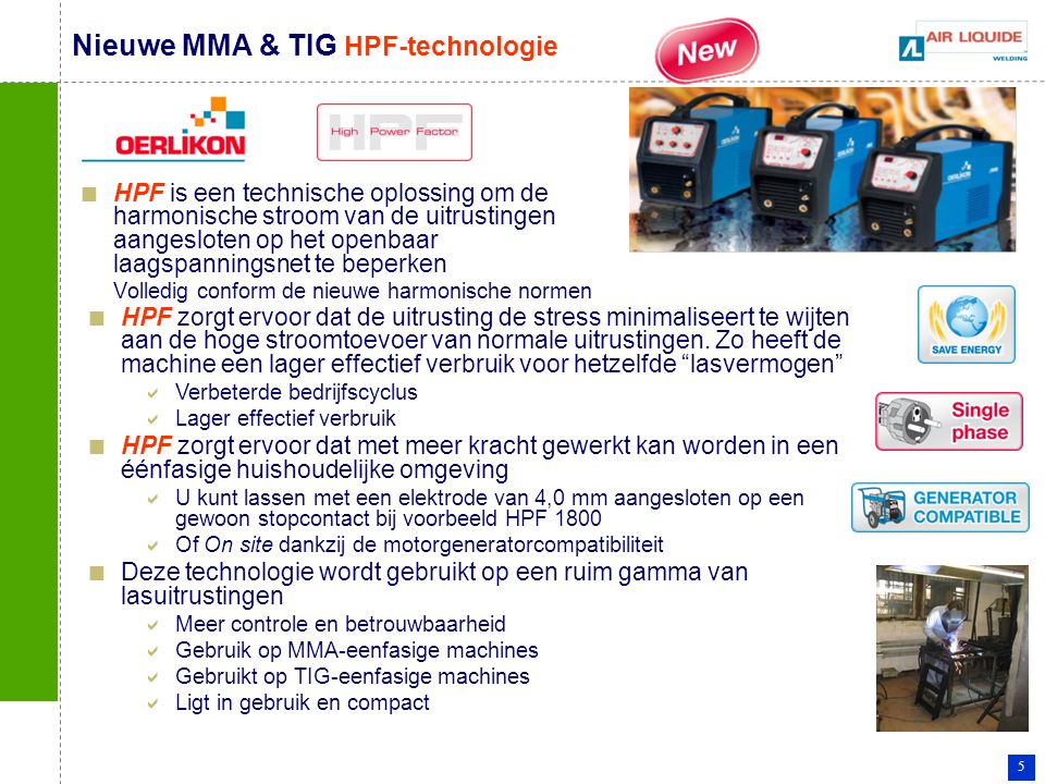 Nieuwe MMA & TIG HPF-technologie
