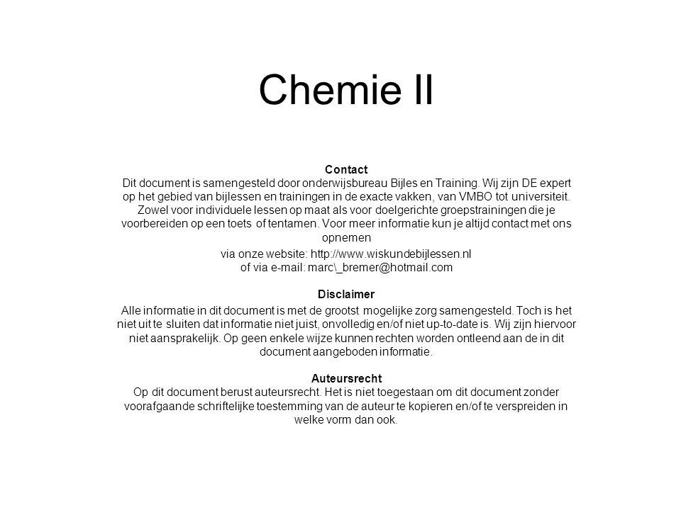 Chemie II