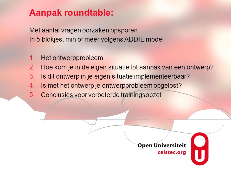 Aanpak roundtable: Met aantal vragen oorzaken opsporen
