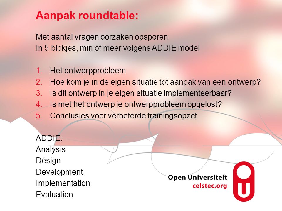 Aanpak roundtable: Met aantal vragen oorzaken opsporen
