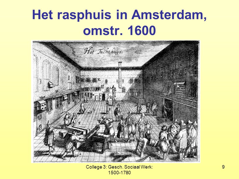 Het rasphuis in Amsterdam, omstr. 1600