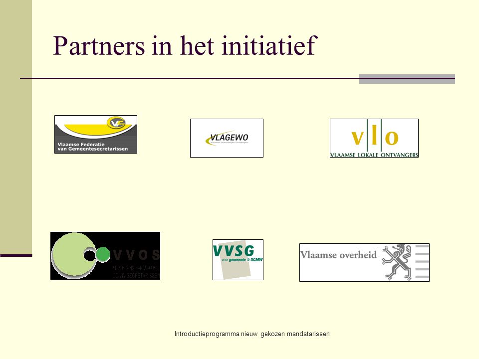 Partners in het initiatief