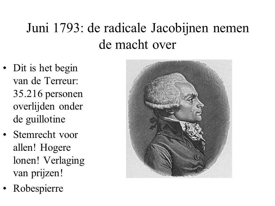 Juni 1793: de radicale Jacobijnen nemen de macht over