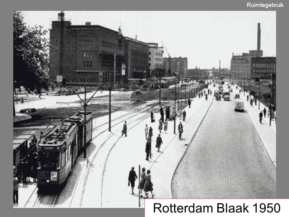 Ruimtegebruik Rotterdam Blaak 1950