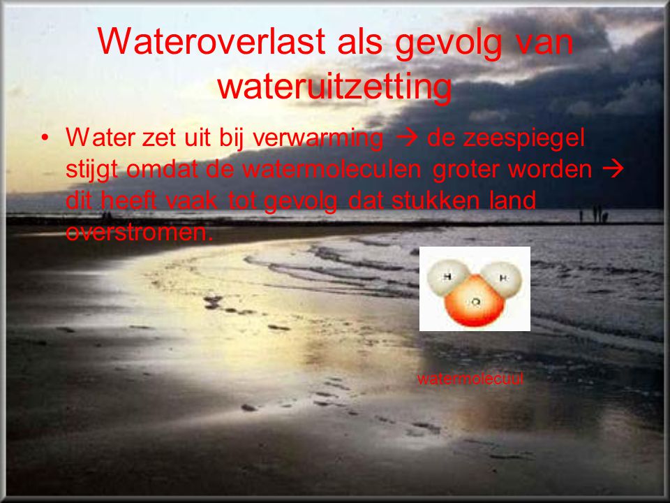 Wateroverlast als gevolg van wateruitzetting