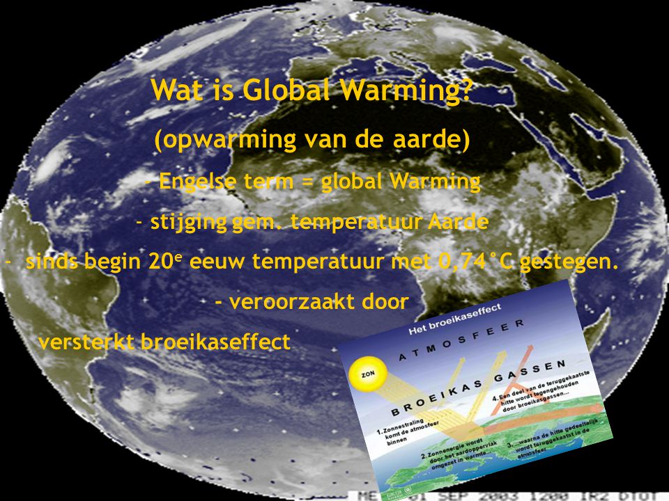 Global Warming Wat is Global Warming Gemaakt door: