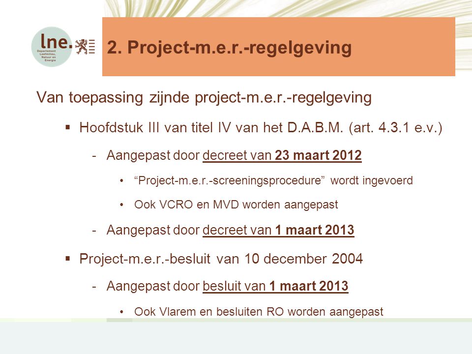 2. Project-m.e.r.-regelgeving