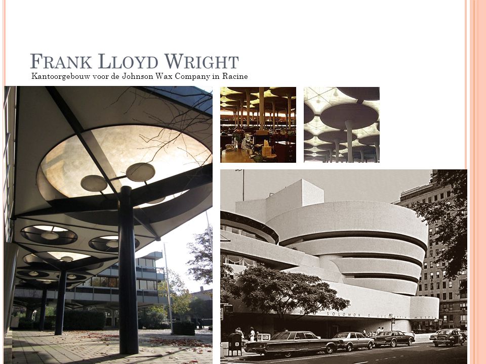 Frank Lloyd Wright Kantoorgebouw voor de Johnson Wax Company in Racine