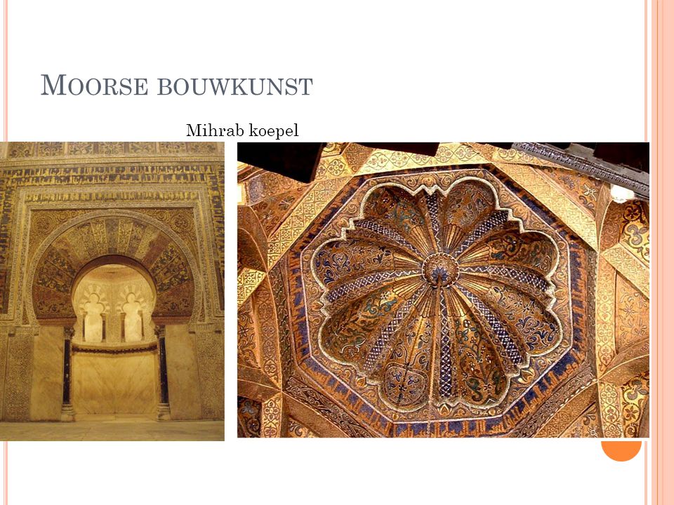 Moorse bouwkunst Mihrab koepel