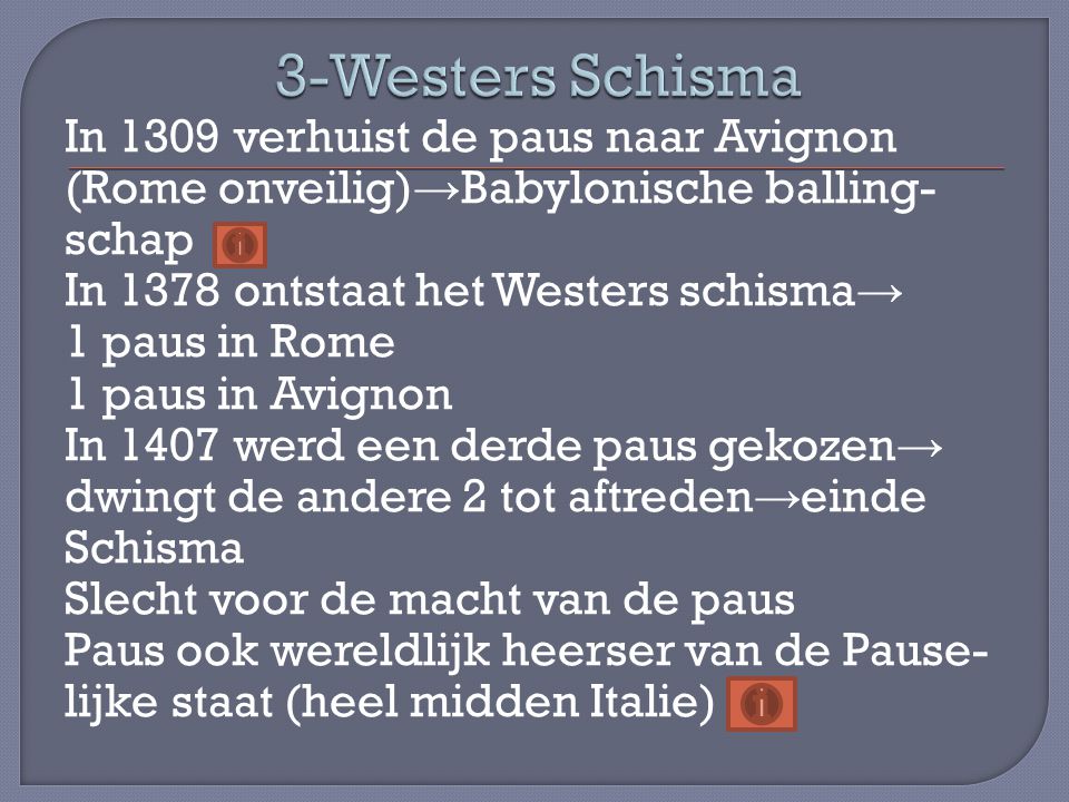3-Westers Schisma