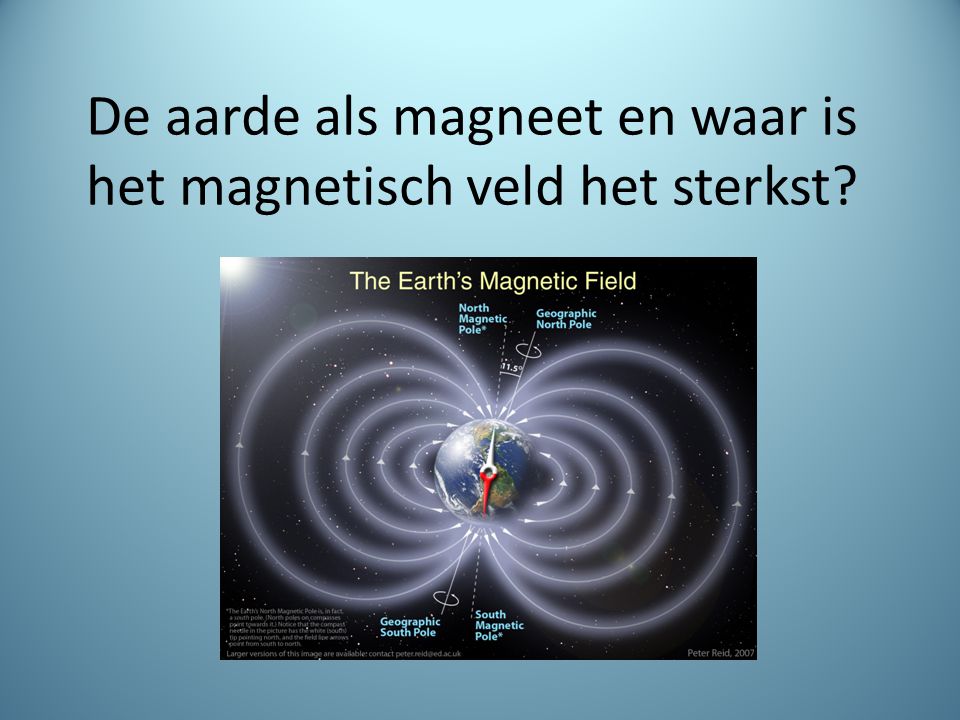 De aarde als magneet en waar is het magnetisch veld het sterkst