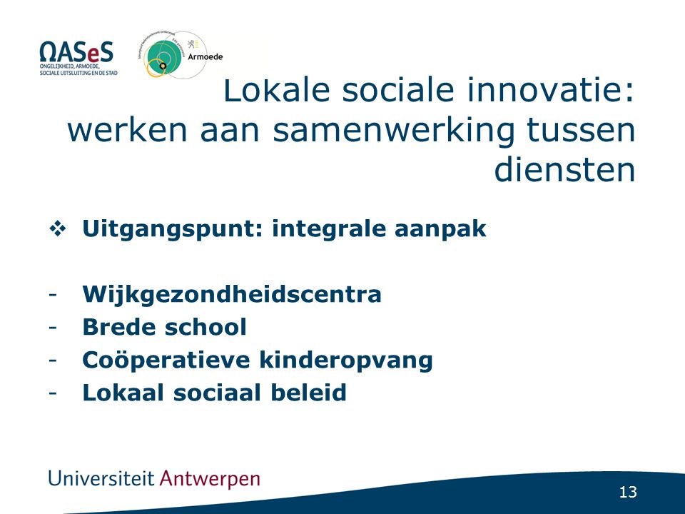 Lokale sociale innovatie: nood aan coördinatie en planning