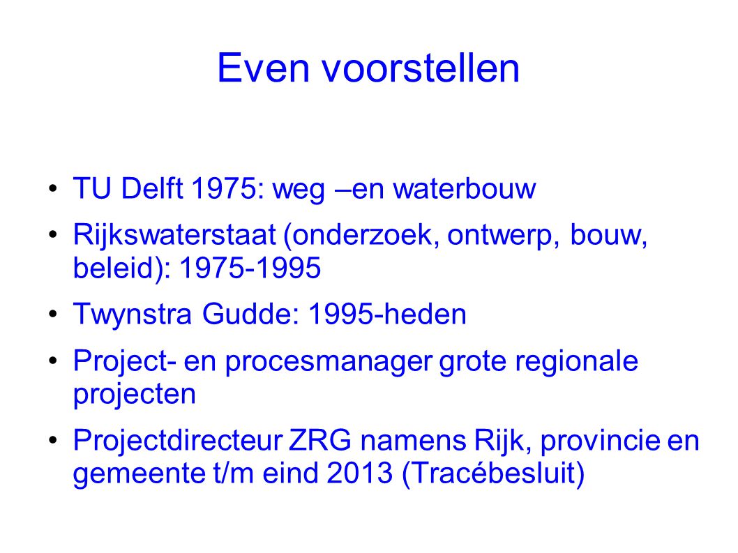 Even voorstellen TU Delft 1975: weg –en waterbouw