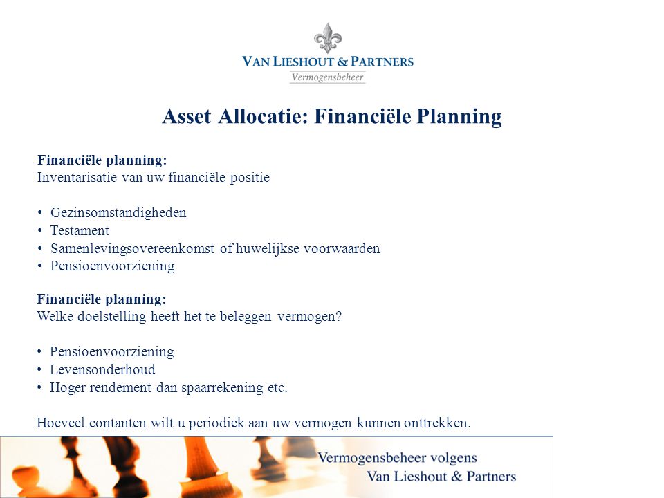 Asset Allocatie: Financiële Planning