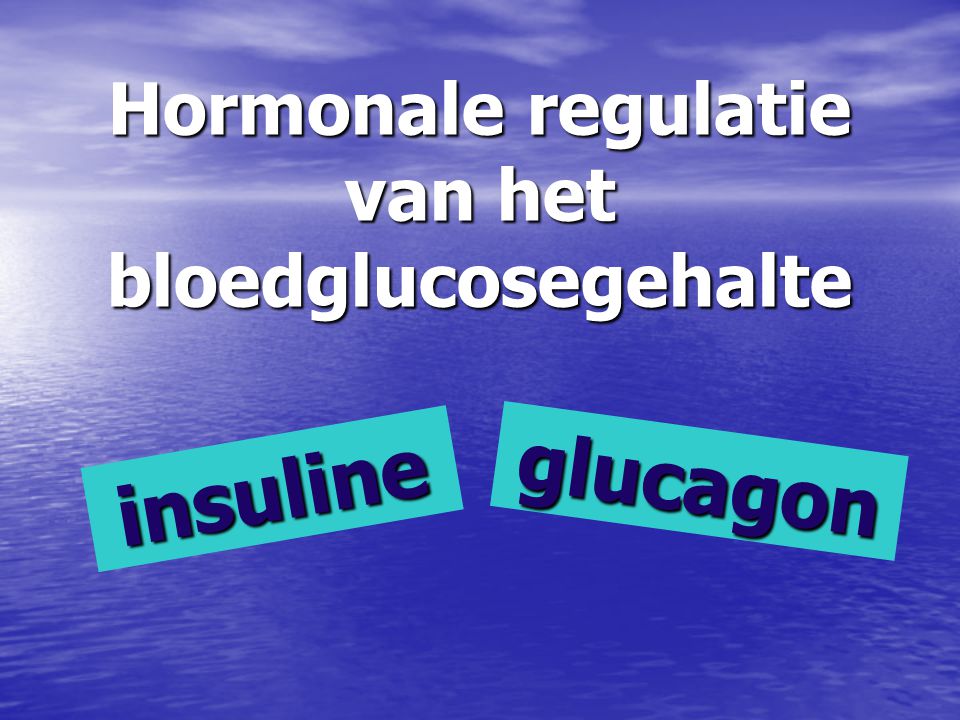 Hormonale regulatie van het bloedglucosegehalte
