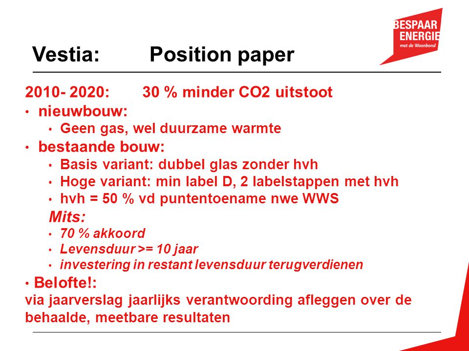 Vestia: Position paper
