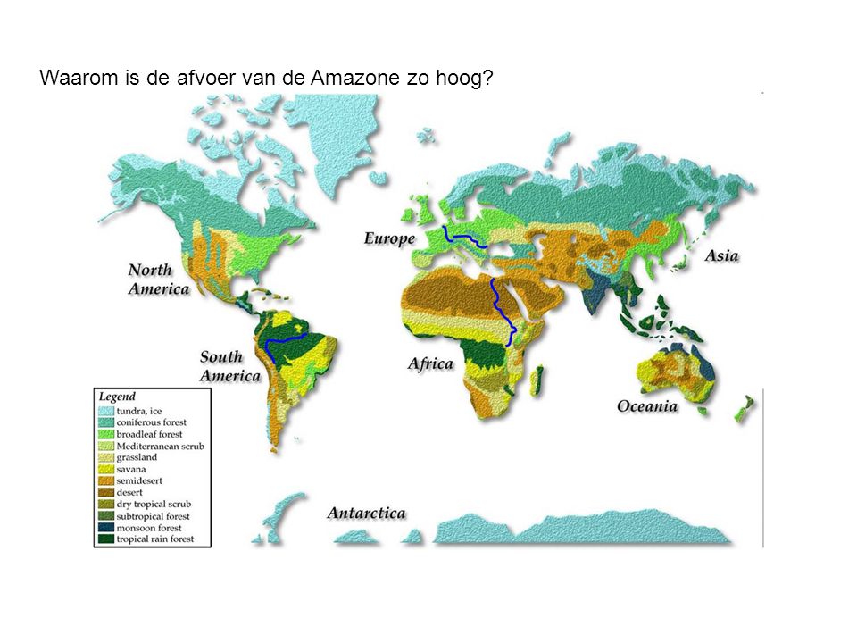 Waarom is de afvoer van de Amazone zo hoog