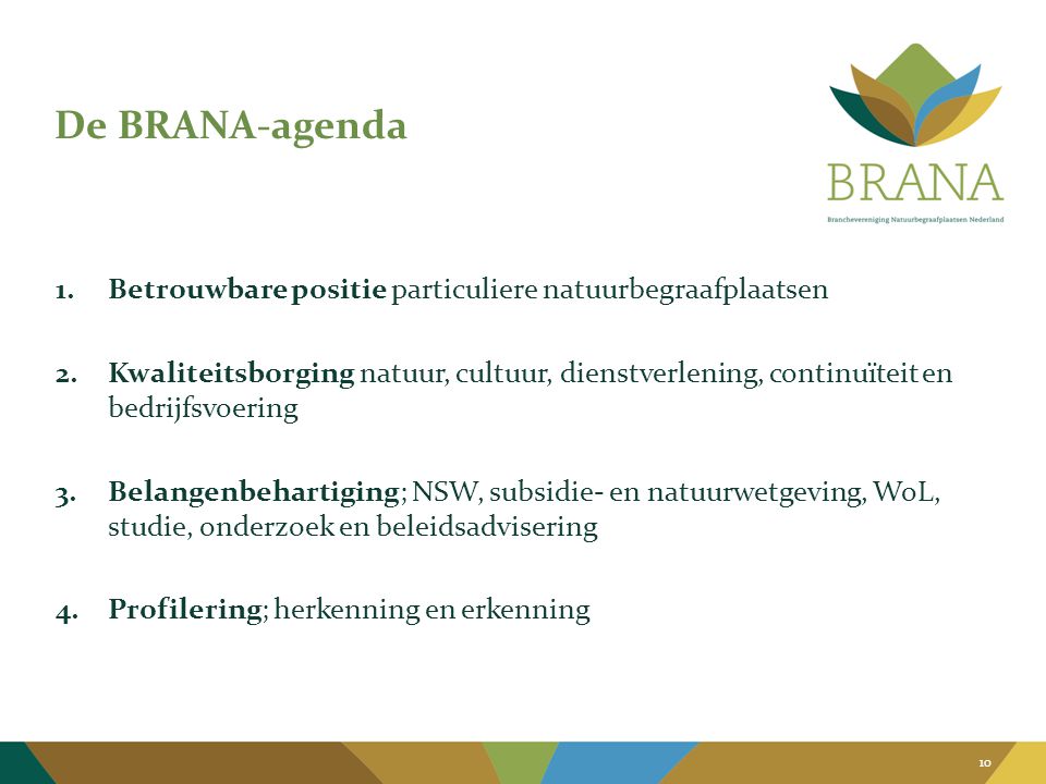 De BRANA-agenda Betrouwbare positie particuliere natuurbegraafplaatsen